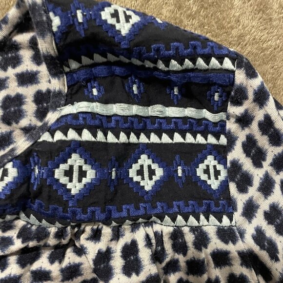 Sanctuary Top XS Womens Anabella Pullover Embroidered 3/4 Length Sleeves V-Neck - Picture 3 of 9